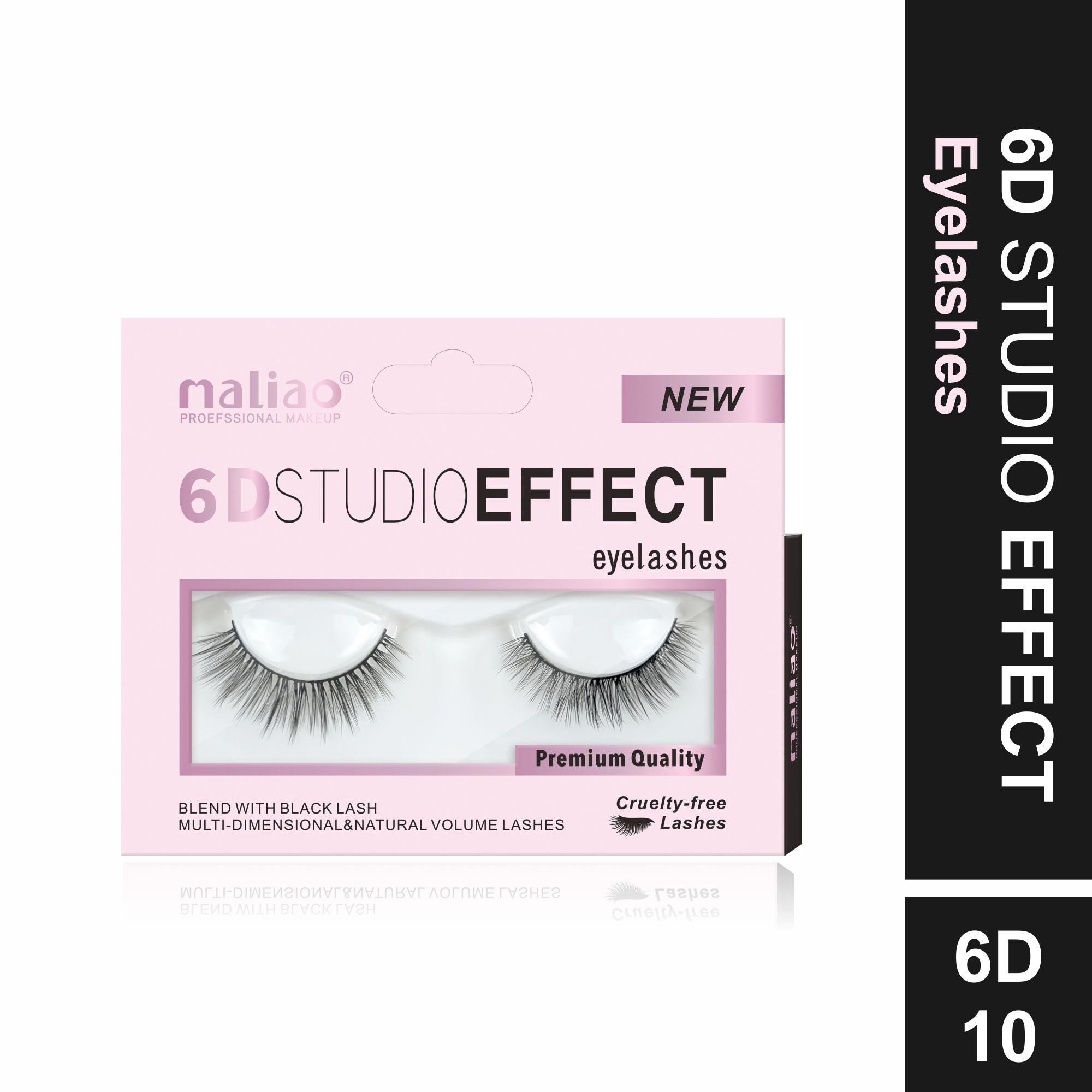 Maliao 6D Studio Effect Eyelashes - Cruelty-Free Black Lash Blend - Maliao Makeup